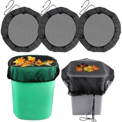 Lot 3 Filets Cuve Eau Pluie, Élastique, 80 cm, Moustiques, Feuilles, Insectes, Jardin, Eau, Protection (1/5)