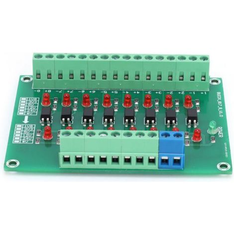 Module d'isolation optique, fréquence de commutation de limite 20KHZ 12V à 3.3V, optocoupleur à 8 canaux, carte de convertisseur d (1/5)