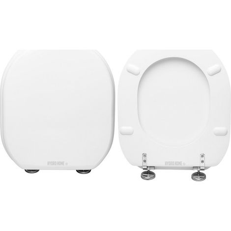 Copriwater My Fair Esedra legno rivestito in resina poliestere bianco (1/4)