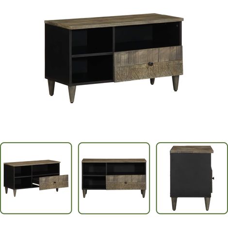 TV-Ständer - TV-Schrank 80x33x46 cm Massivholz Mango (1/5)