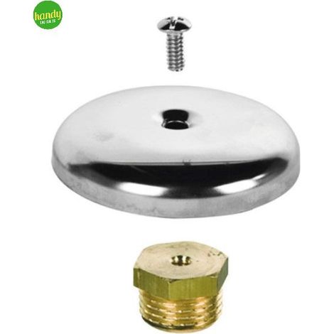 Tappo maschio in ottone giallo con rosone cromato serie 5000 Ambra Water