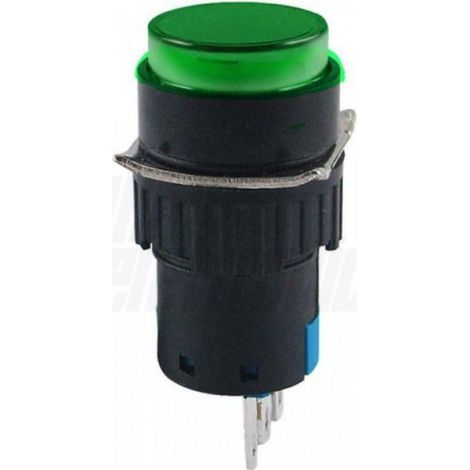 Interruptor momentÁneo electrÓnico alfa 1p on/on verde 330-070-4 330-070-4/b1