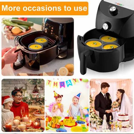 colors: Blue Material: Silicone egg mold for air fryer, non-stick egg mold (1/5)