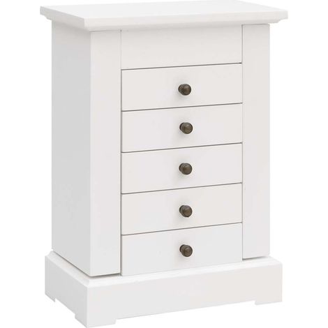 Maison Exclusive - Armadietto per Gioielli con Specchio in MDF 25x13,5x34 cm
