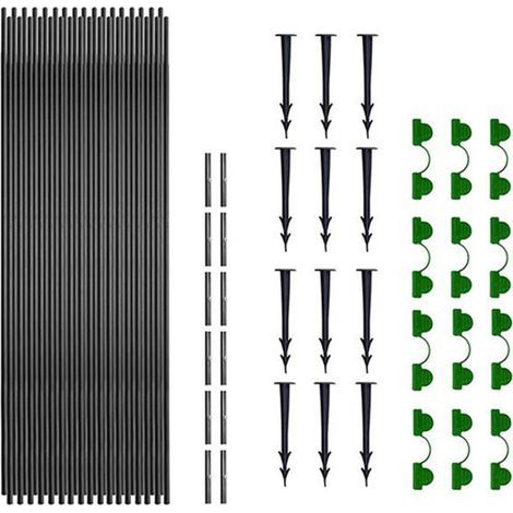 Support de Protection Anti-Oiseaux et Insectes pour Jardin - 30 Arceaux/Tiges en Fibre pour Serre et Potager, Ensemble avec Filet pour Légumes et Fleurs (1/4)