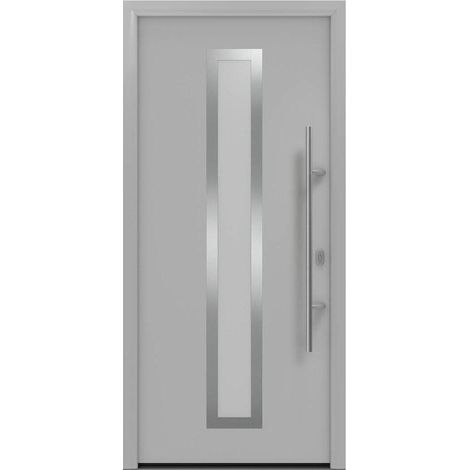 Hörmann Ecostar Haustür "ISOPRO IP 700S", weißaluminium matt (RAL 9006), 110 x 210 cm (B x H), DIN Rechts