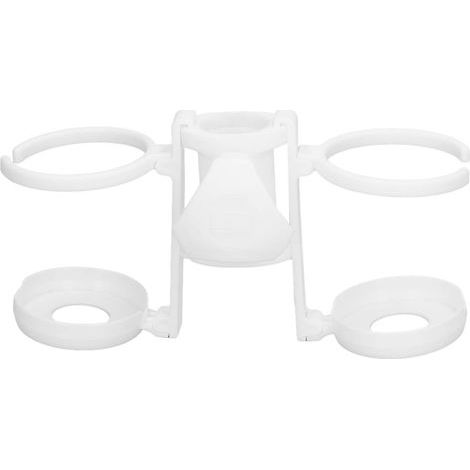 Lightweight and durable beach umbrella cup holder, hangs for drinks while traveling, white (1/5)