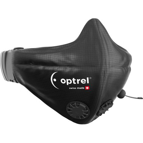 Mund-Nasen Halbmaske Textil swiss air, schwarz (4160.500) (1/2)
