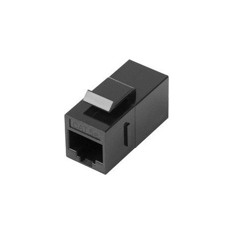 Módulo conector RJ45 tipo Keystone - Conector de red RJ45 cat.5e negro (1/2)