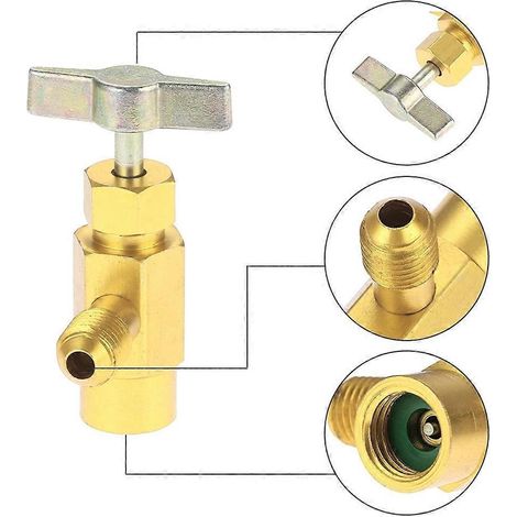 Robinet auto-obturant pour recharge de climatisation automobile R134A (1/4)