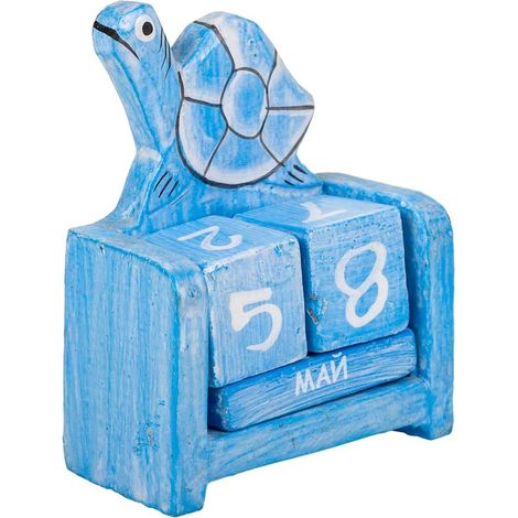 Calendario de madera azul 7x4x9 (1/5)