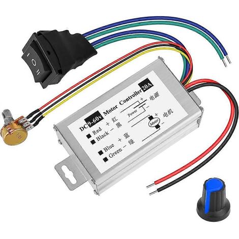 PWM DC moteur vitesse contrôleur 9V-60V, 20A brosse pilote moteur Controls module, DC vitesse Regulator pilote 1200W (1/5)