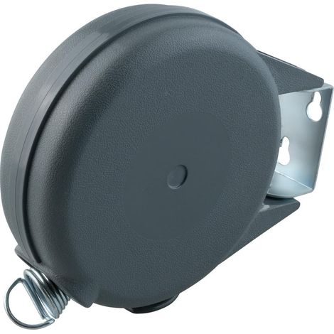 Tendedero de 1 cuerda orientable (soporta hasta 15kg extensible hasta 12m de longitud) color gris