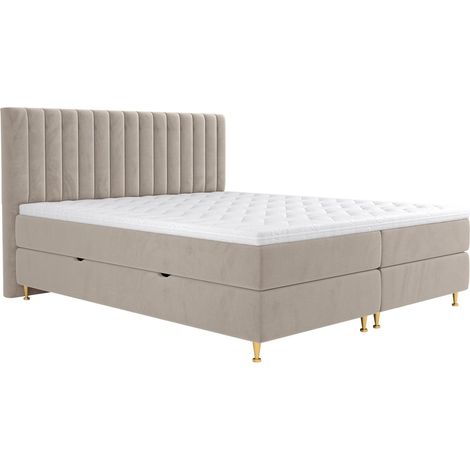 Lit boxspring ComfiDream Fjorina, Fresh 01, Double, Continental, 140x200, Tissu, Disponible, 148x210x118cm