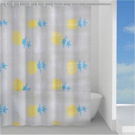 Gedy Rideau de Douche en Peva Tropical 240x200 cm Bleu-Jaune