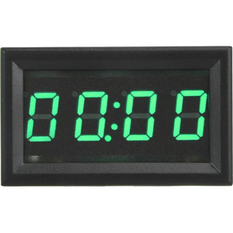 Horloge montre auto LED numérique électronique lumineuse accessoire décoration (Vert)