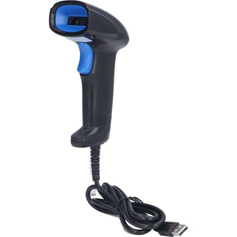 Lecteur de codes-barres filaire 2D portable, capteur CMOS haute sensibilité, douchette USB pour supermarchés, bibliothèques et entrepôts (1/5)