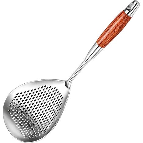Écumoire en acier inoxydable Louche de cuisine et ustensile Grande (1/5)