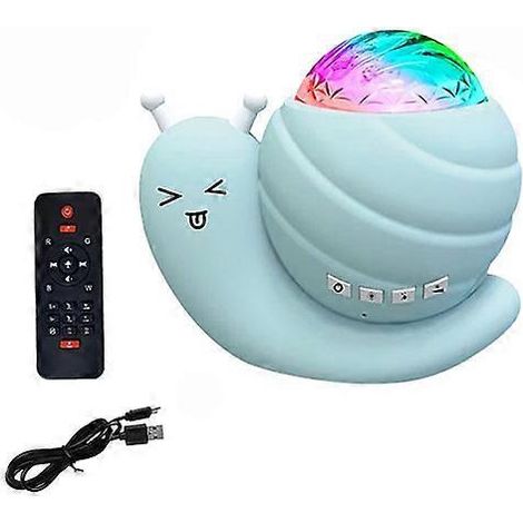 Projecteur d'étoiles, projecteur de galaxie aurore boréale, veilleuse escargot mignonne pour enfants, avec télécommande et enceinte Bluetooth. (1/5)