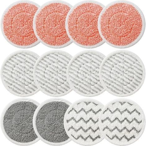 XKITP7000 – 12er-Pack Ersatzpads für Shark Dampfmopps der Serien S7001, S8201, S8001, S7201, S7000, S7000AMZ und S7001TGT – All-in-One Dampf- und Scheuermopppads, Ersatzteilnummer (1/5)