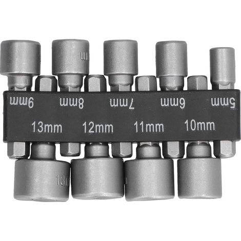 9 forets à tête hexagonale 5‑13 mm CR‑V pour perceuse (1/5)