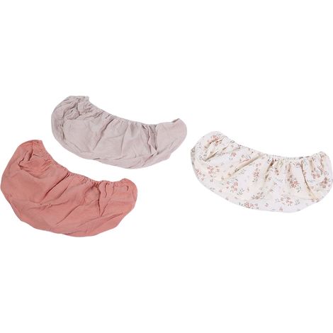 Lot de 3 draps-housses pour berceau bébé, en coton doux, respirant et lavable. (1/5)