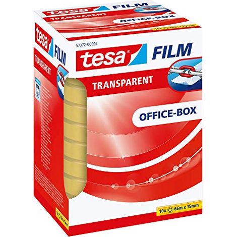 tesa OFFICE-BOX 57372-00002-01 Nastro adesivo tesafilm Trasparente (L x L) 66 m x 15 mm 10 pz. (1/4)