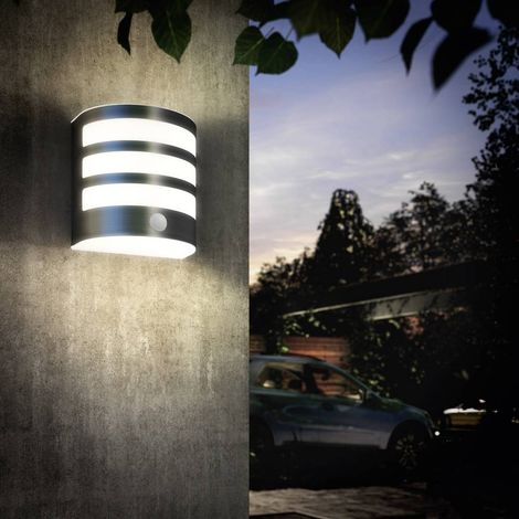 Philips LED Calgary 173154716 Lampada LED da parete per esterno con rilevatore di movimento 3 W acciaio inox