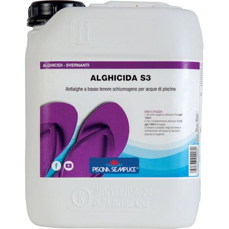 Antialghe Piscina Non Schiumogeno Lapi Alghicida Anti Alghe Manutenzione 5 Kg - Confezione da: 5 Kg