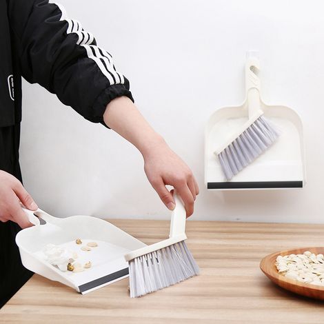 Ensemble mini pelle, balayette et pelle à poussière portables pour le nettoyage du clavier et du bureau. (1/5)