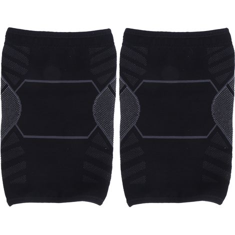 Lot de 2 genouillères de protection en nylon tricoté extensible pour sports de plein air, taille XL (homme et femme). (1/5)