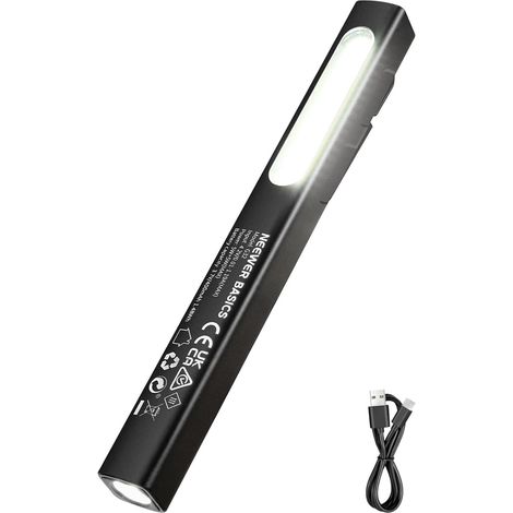 Lampe de poche 2 en 1 EDC avec projecteur latéral COB 5 W 388 lm Mini lampe stylo LED Flashlight avec batterie rechargeable de 400 mAh Clip magnétique pour réparations de camping (1/5)