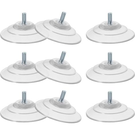10ensembles Lot de Ventouses avec Vis Transparentes pour Fenêtre ou Table Verre Fixation sans Perçage