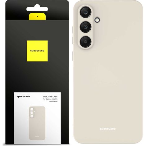 Funda de silicona Spacecase para Galaxy A55 5G color hueso (1/5)