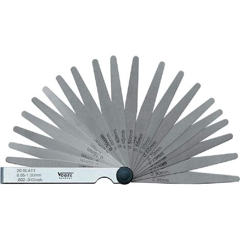 Juego de galgas 100mm tipo abanico 13 hojas ACERO TEMP.  VOGEL 411005