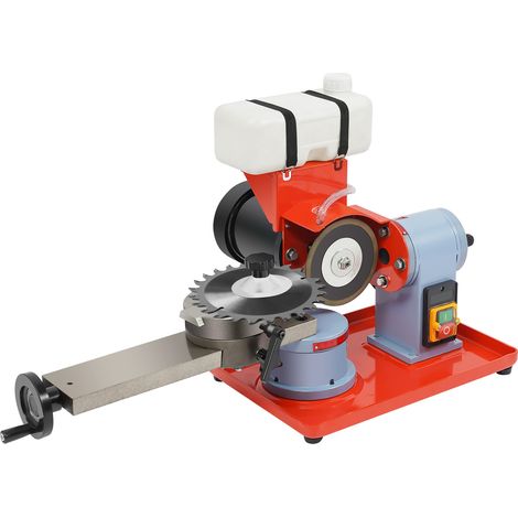 Affûteuse de lame de scie circulaire, meuleuse de lame de scie électrique 250 W avec réservoir d'eau, machine d'affûtage 2800 tr/min pour lames à pointe en carbure, outil d'atelier de menuiserie (1/5)