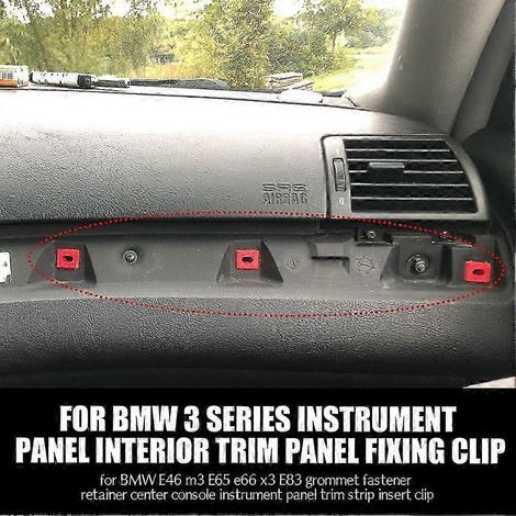 10 clips de fixation pour garnitures intérieures de tableau de bord de portières de voiture BMW Série 3 E46 M3 E65 E66 X3 E83 (1/2)