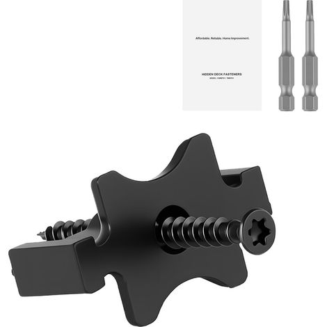 Mophorn 90 fijaciones ocultas, separadores para clips universales compuestos y fijaciones de plástico con tornillos, diseñados para tablas con 6,5 mm de separación y 10 mm de altura,32 x 19 x 13 mm (1/5)
