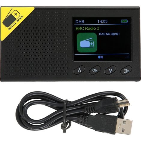 Radio DAB/FM portable avec Bluetooth 5.0 et un écran de 2,4 pouces. (1/5)