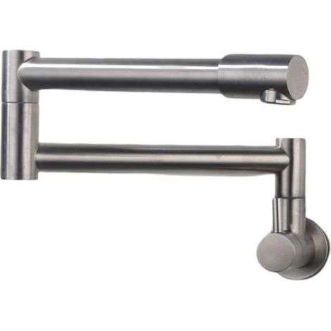 1 Robinet pliable encastrable, rotation universelle, acier inoxydable, eau froide unique, pour évier de cuisine(Troisième trimestre : septembre) (1/5)