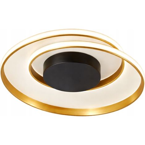 Lampada Soffitto LED Rotonda Dimmerabile 45 cm Dorata (1/5)