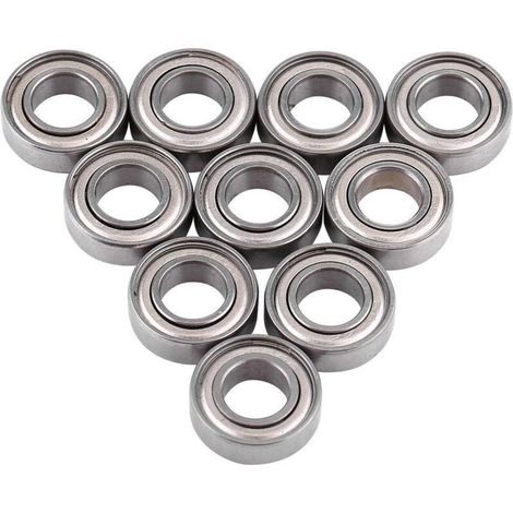 688ZZ Confezione da 10 cuscinetti a sfera metallici a doppia schermatura 8 x 16 x 5 mm (1/5)