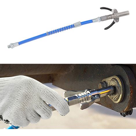 Acoplamiento de grasa eléctrico manual [doble abrazadera] [presión de fuga de 10000 PSI] con manguito [G1/8] tipo B [9x7x1,6cm] (1/5)