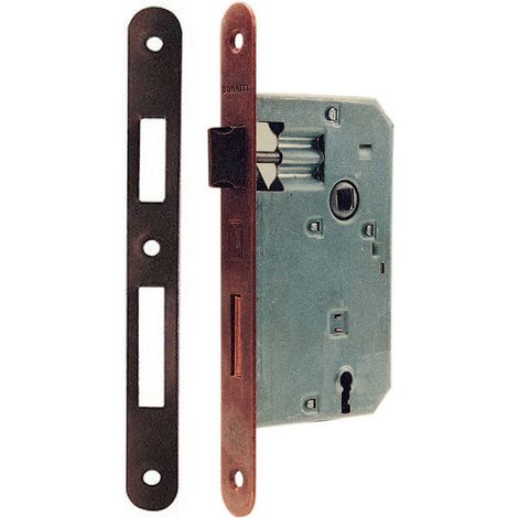 Serratura per porte patent quadro 8 mm int. 90 mm 50b. tondo (1/2)