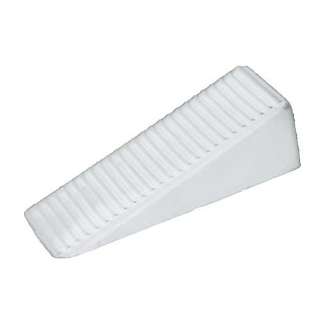 FERMAPORTE ADESIVO A CUNEO - PLASTICA BIANCO CF=PZ 100- 1 confezioni