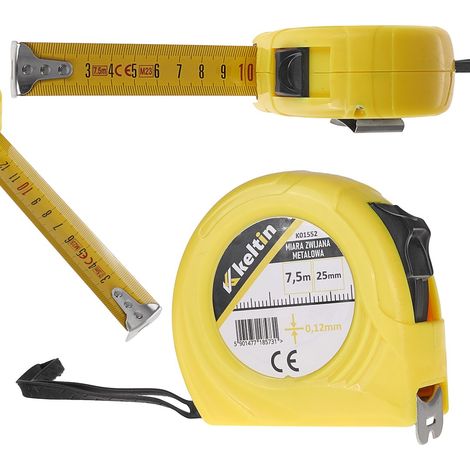 Metro a nastro in metallo 7,5 m x 25 mm x 0,12 mm (60) (1/5)