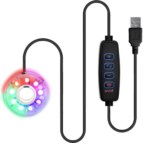 Lampe Submersibles pour Aquarium, Ampoule Étanche de Poisson USB Coloré sous-Marin, Éclairage Étanche IP68 3 Modes avec Ventouses pour la Décoration de Piscine, Vase, Spa, Aquarium (1/5)