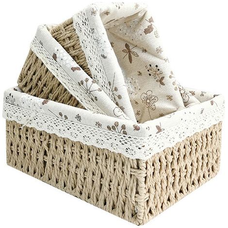 Paniers et boîtes de Rangement Couffin osier deco salle de bain Table à langer Organisateur Chambre d'enfant Boîtes Panier peti (1/3)