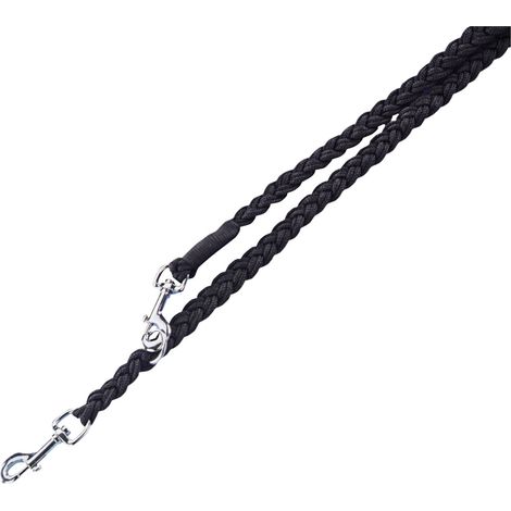 Nobby Hundeleine Führleine geflochten 2 m x 2,5 cm schwarz Standardleine