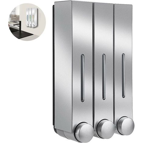 Multi Box Soap Dispenser for Shower Gel Shampoo Conditioner Wall Mount (1/4)